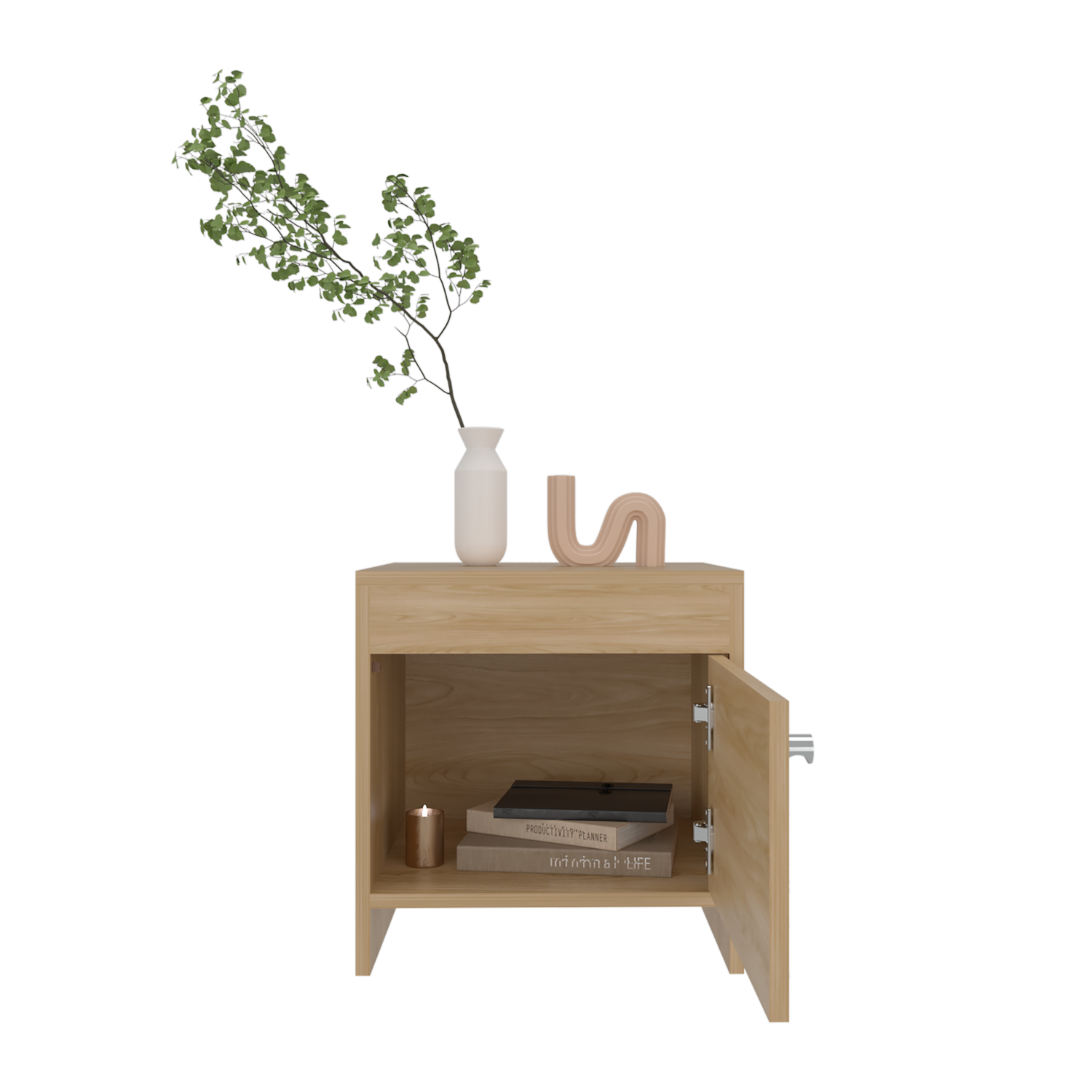 Mesa De Noche Rovere Fresno Europeo RTA MDF - Imagen 9