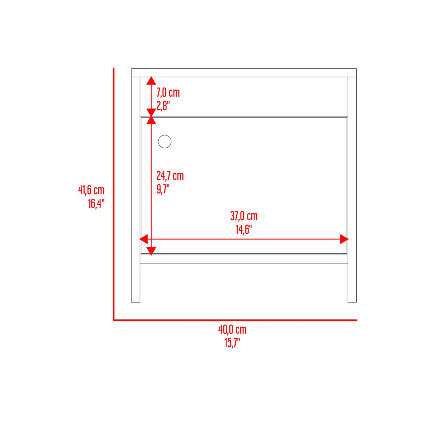 Mesa De Noche Rovere Fresno Europeo RTA MDF - Imagen 6