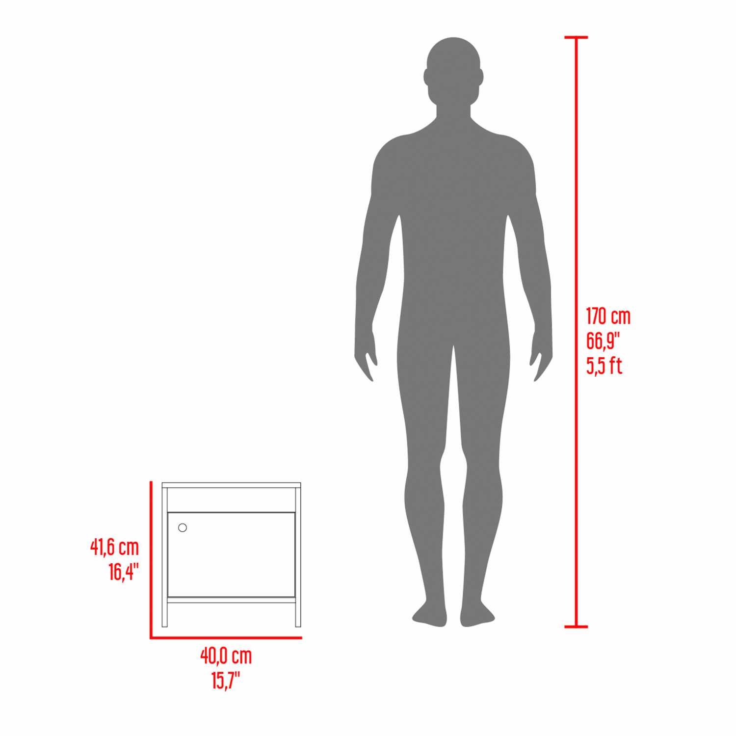 Mesa De Noche Rovere Fresno Europeo RTA MDF - Imagen 8