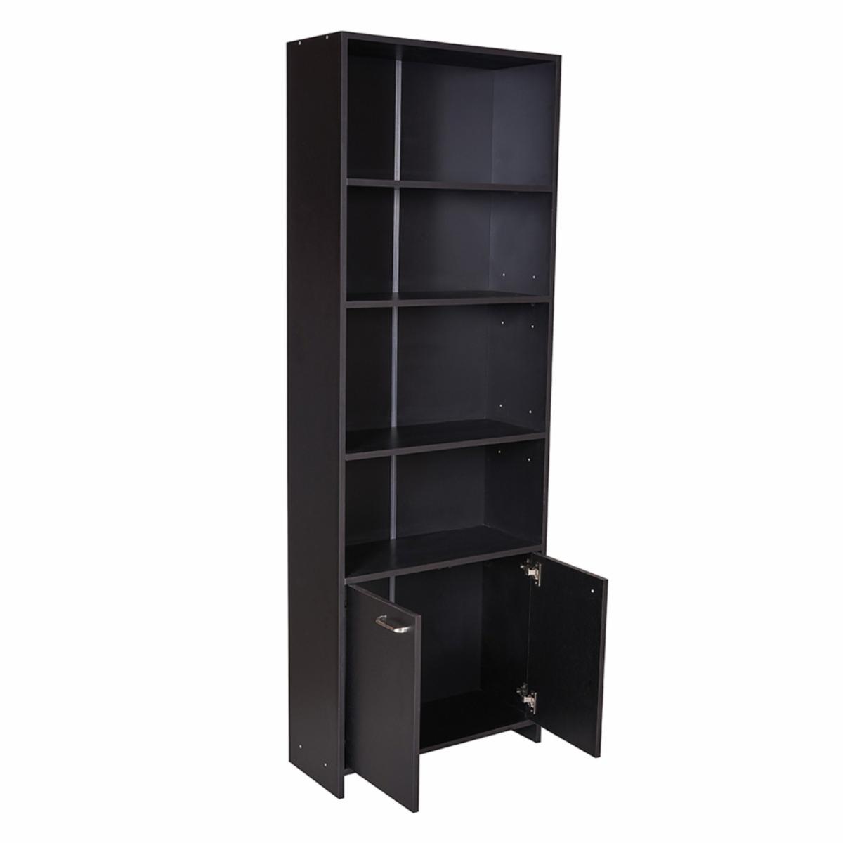 Biblioteca Lisa 1.80 Con Puerta Wengue RTA MDF