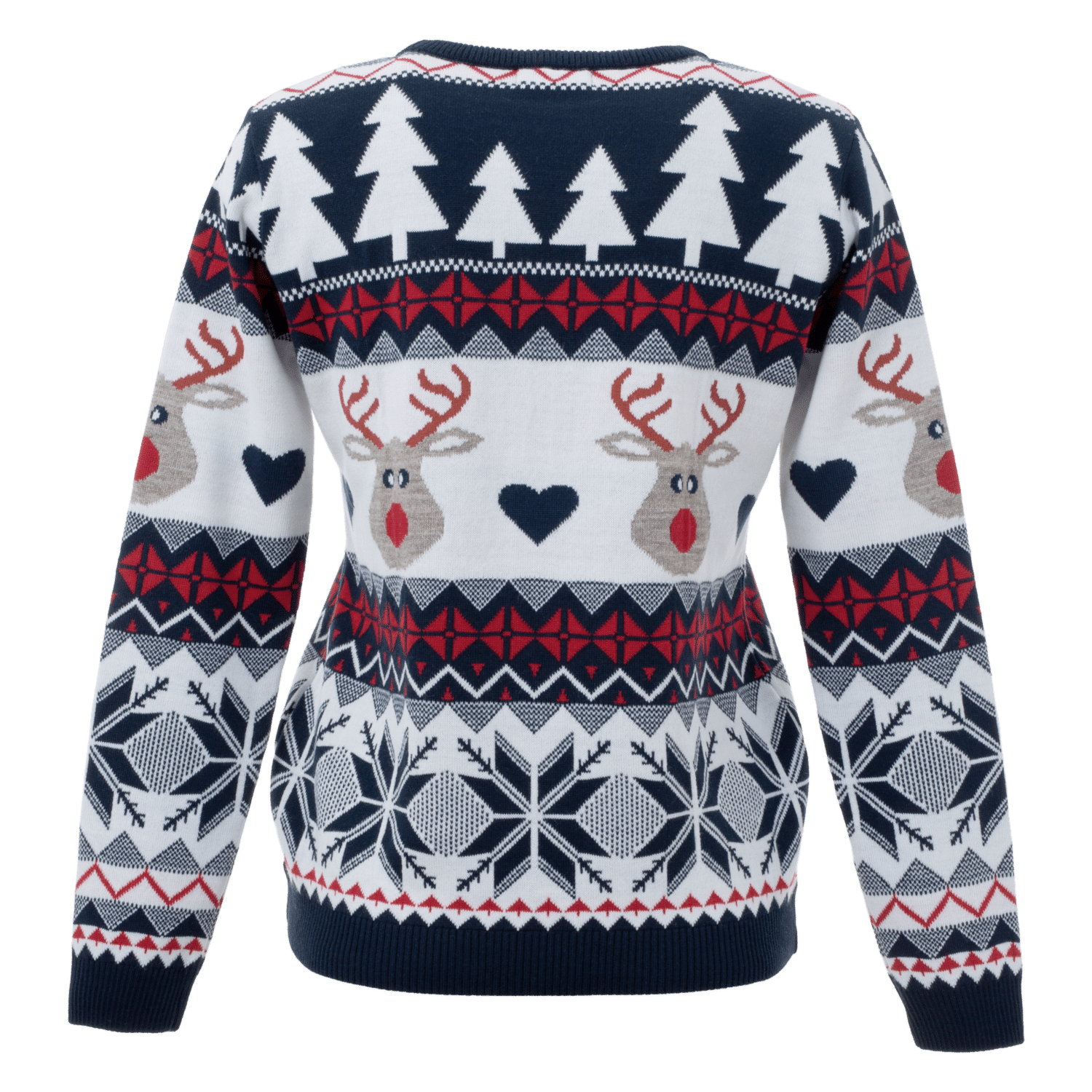 Sweater Navidad Con Diseño Árbol Azul Y Blanco TREND & STYLE - Imagen 3