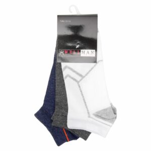 Medias Estilo Deportiva Invisible Pack X 3 WELLMAN Talla 10-12