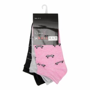 Medias Estilo Deportiva Invisible Pack X 3 WELLMAN WOMEN Talla 9-11