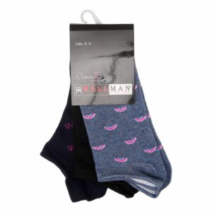 Medias Estilo Deportiva Invisible Pack X 3 WELLMAN WOMEN Talla 9-11