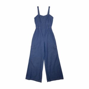 Enterizo Jean Cardigan Azul Medio BLACK POINT Talla Extra Grande