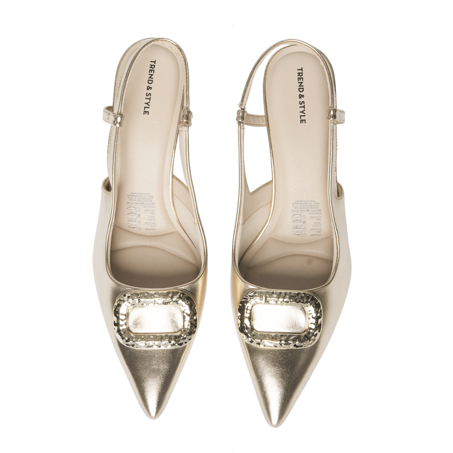 Zapatos Taco,Punta Con Hebilla Destalonado TREND & STYLE - Imagen 2