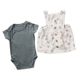 Conjunto 2 Piezas Vestido Y Body Manga Corta MGX BABY