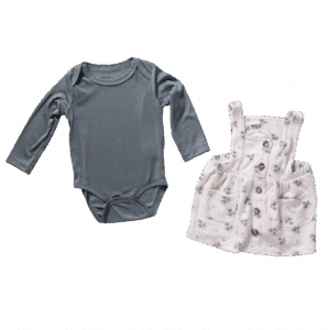 Conjunto 2 Piezas Vestido Y Body Manga Larga MGX BABY