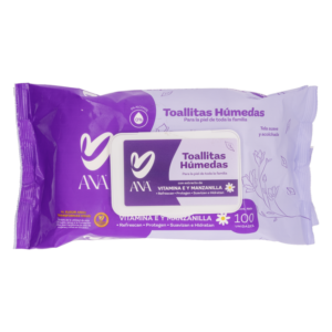 Pañitos Húmedos Con Vitamina E y Manzanilla ANA 100 Unidades