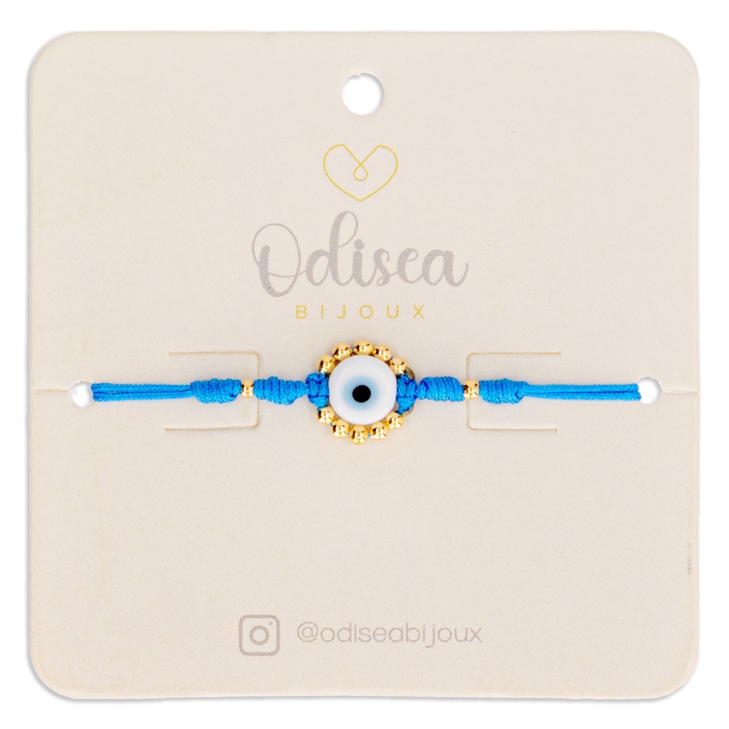 Pulsera Ojo Turco Balines Celeste ODISEA BIJOUX Unidad - Imagen 2