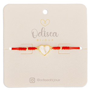 Pulsera Corazón Nácar Roja ODISEA BIJOUX Unidad