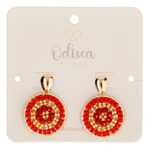 Aretes Mándalas Rojo ODISEA BIJOUX Unidad