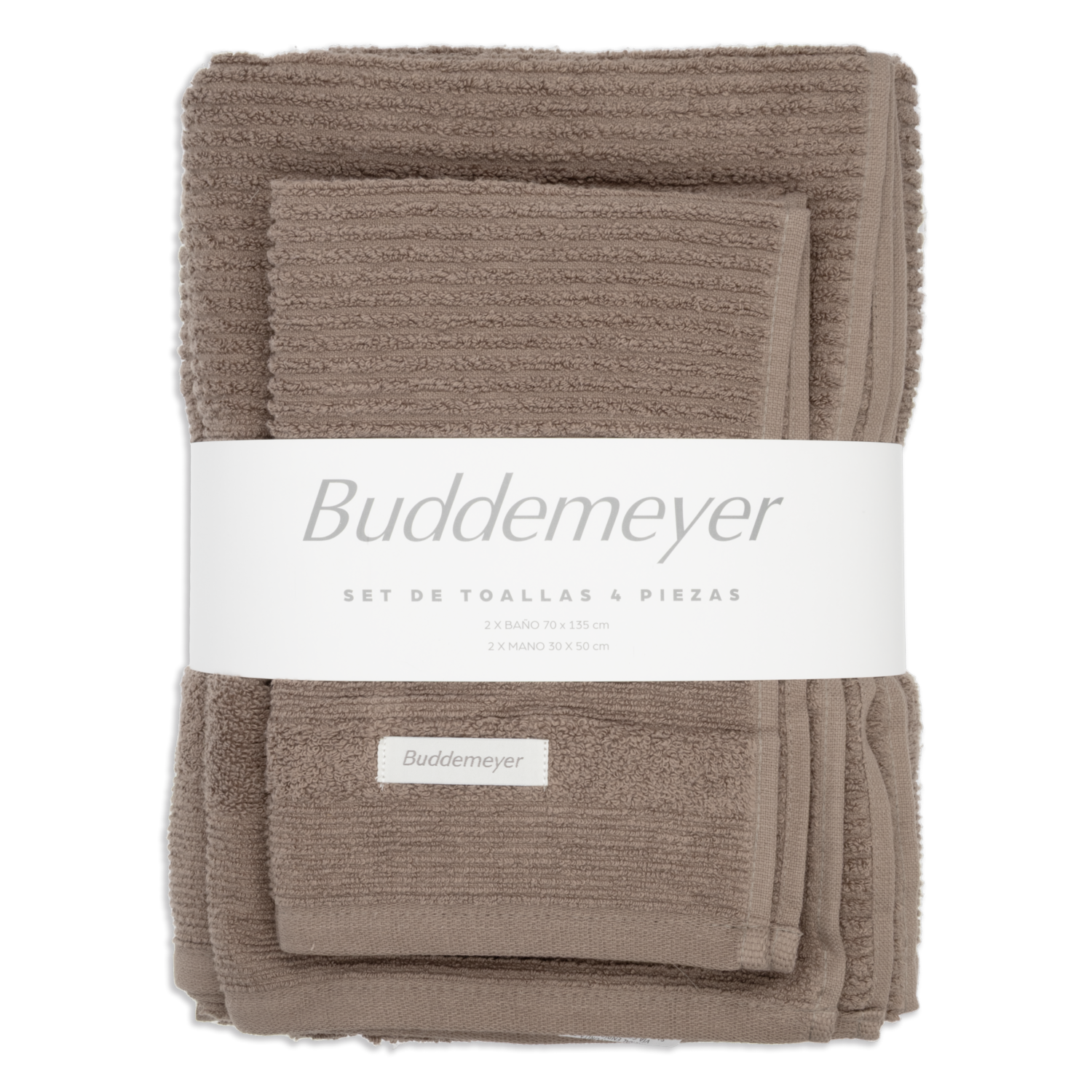 Juego De Toallas Gio Extra Soft 420 G Chocolate BUDDEMEYER - Megamaxi