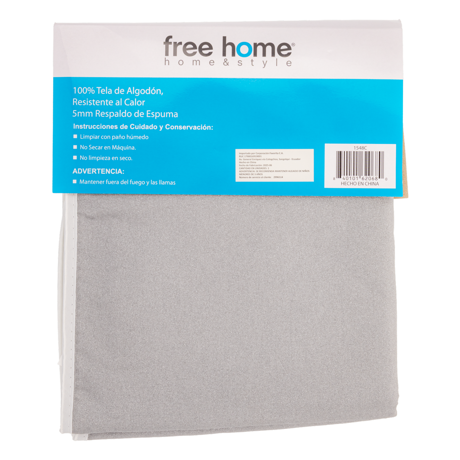 Forro Tabla De Planchar Anti Fuego FREE HOME 1,33×50 Cm