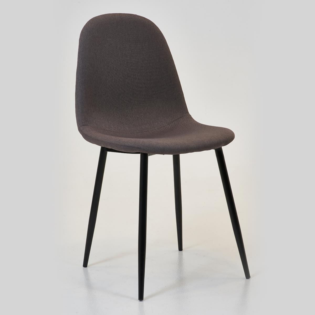 Silla Auxiliar Marrón Sin Brazos HY Textil y Metal
