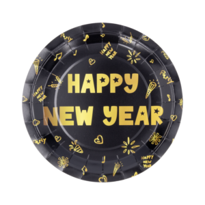 Platos De Papel Diseño Feliz Año Nuevo Set FREE HOME X 6 Uds