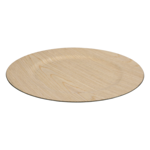 Plato Base Amaderado Roco Crema Z&L 33 Cm