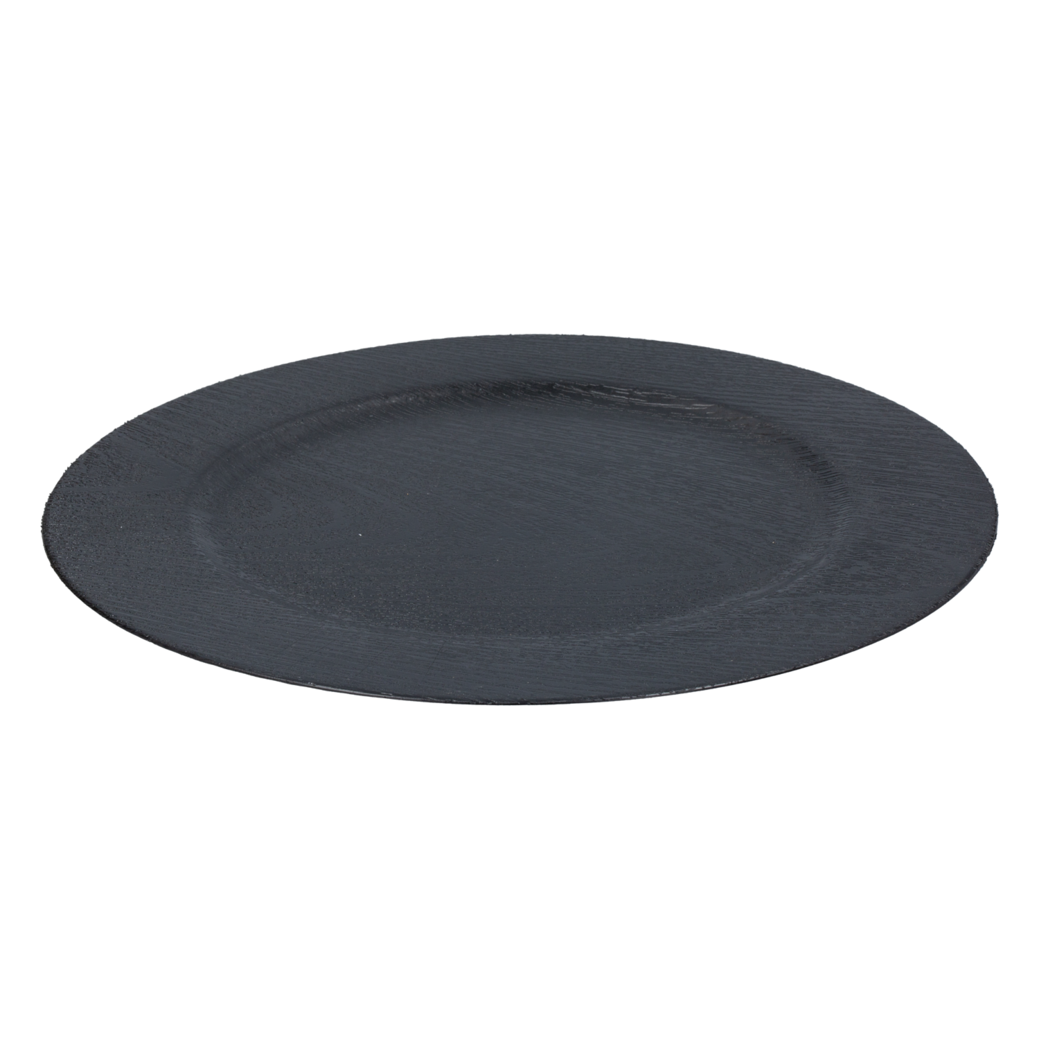 Plato Base Amaderado Roco Negro Z&L 33 Cm