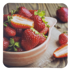 Set Individuales Y Posavasos Frutillas FREE HOME 43.5X28.2 X28.2