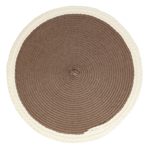 Individual Redondo Tejido Isa Café FREE HOME 38 Cm