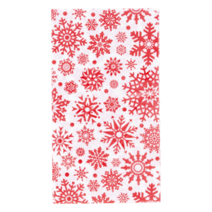Servilletas Navideñas Diseño Copos De Nieve Rojo DFHO X 20 Piezas