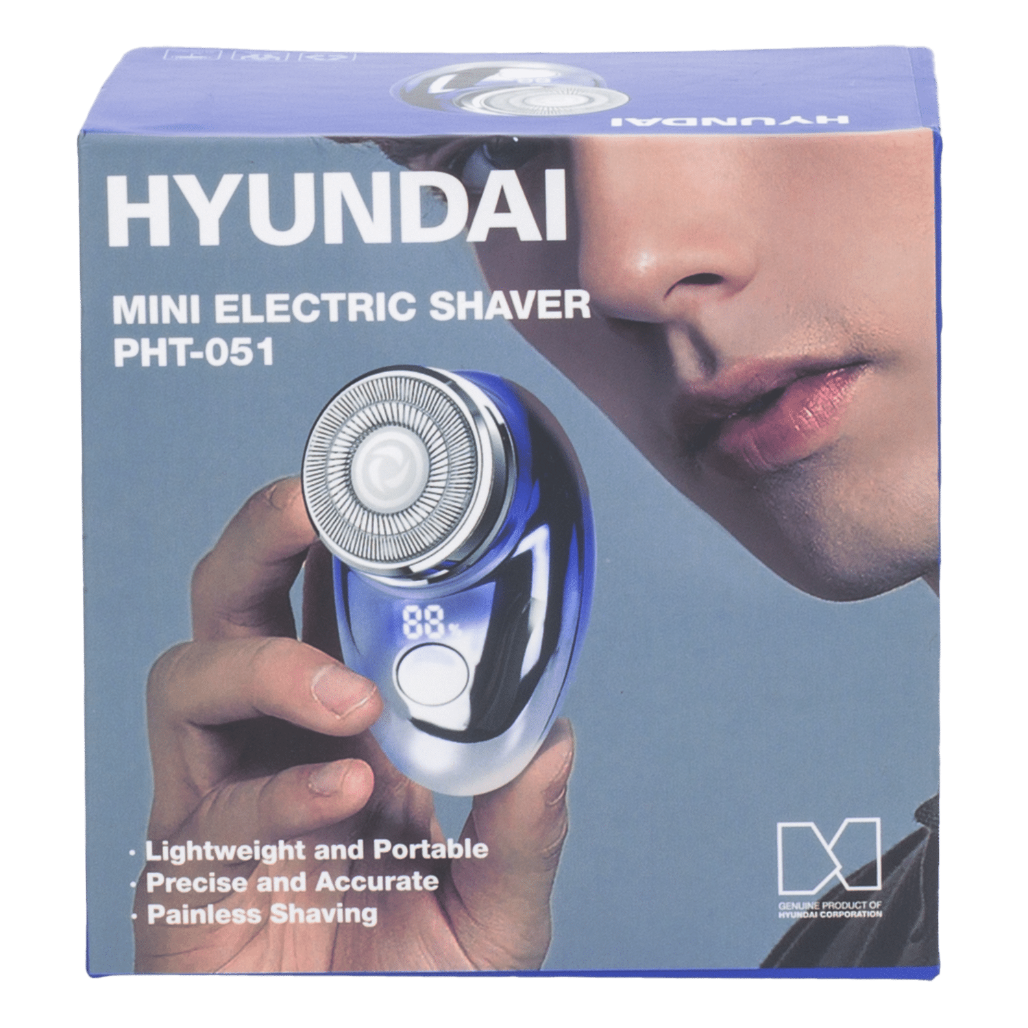 Afeitadora Mini Portátil HYUNDAI Azul - Imagen 2