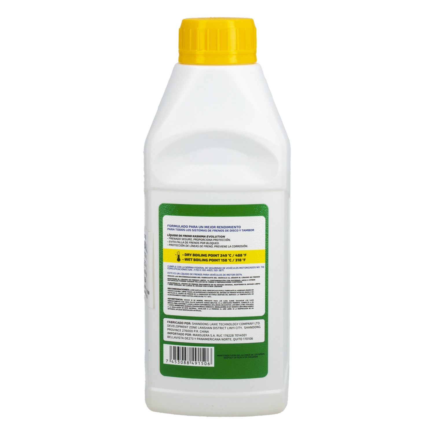 Líquido De Frenos Dot 4 KASHIMA SYSTEM 500 Ml