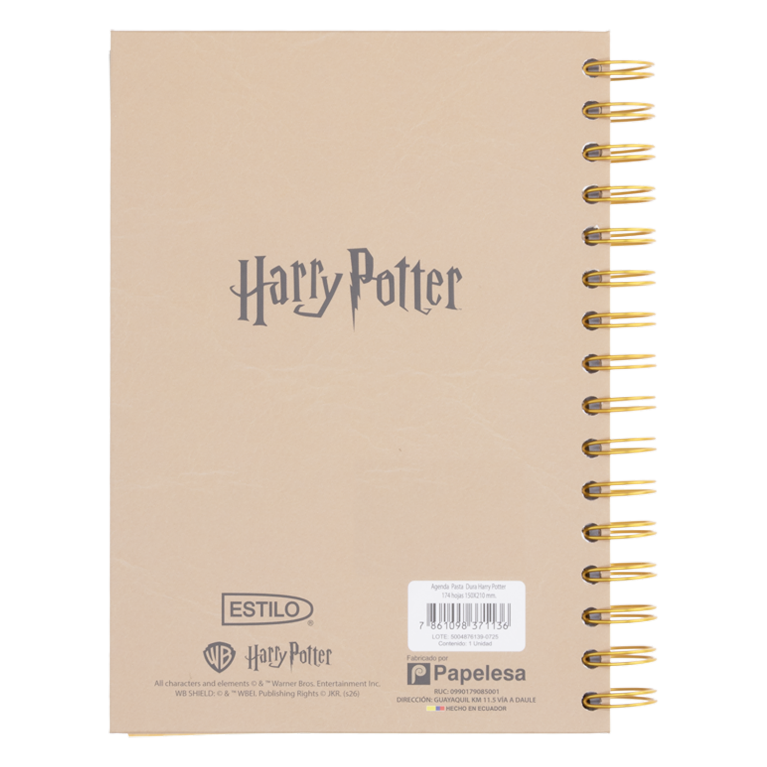 Agenda 174H 15X21 Harry Potter WARNER BROS 2026 - Imagen 2