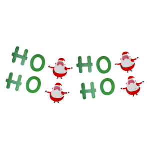 Banderín Navideño Letras Ho Ho PAPELART 20X15 CM