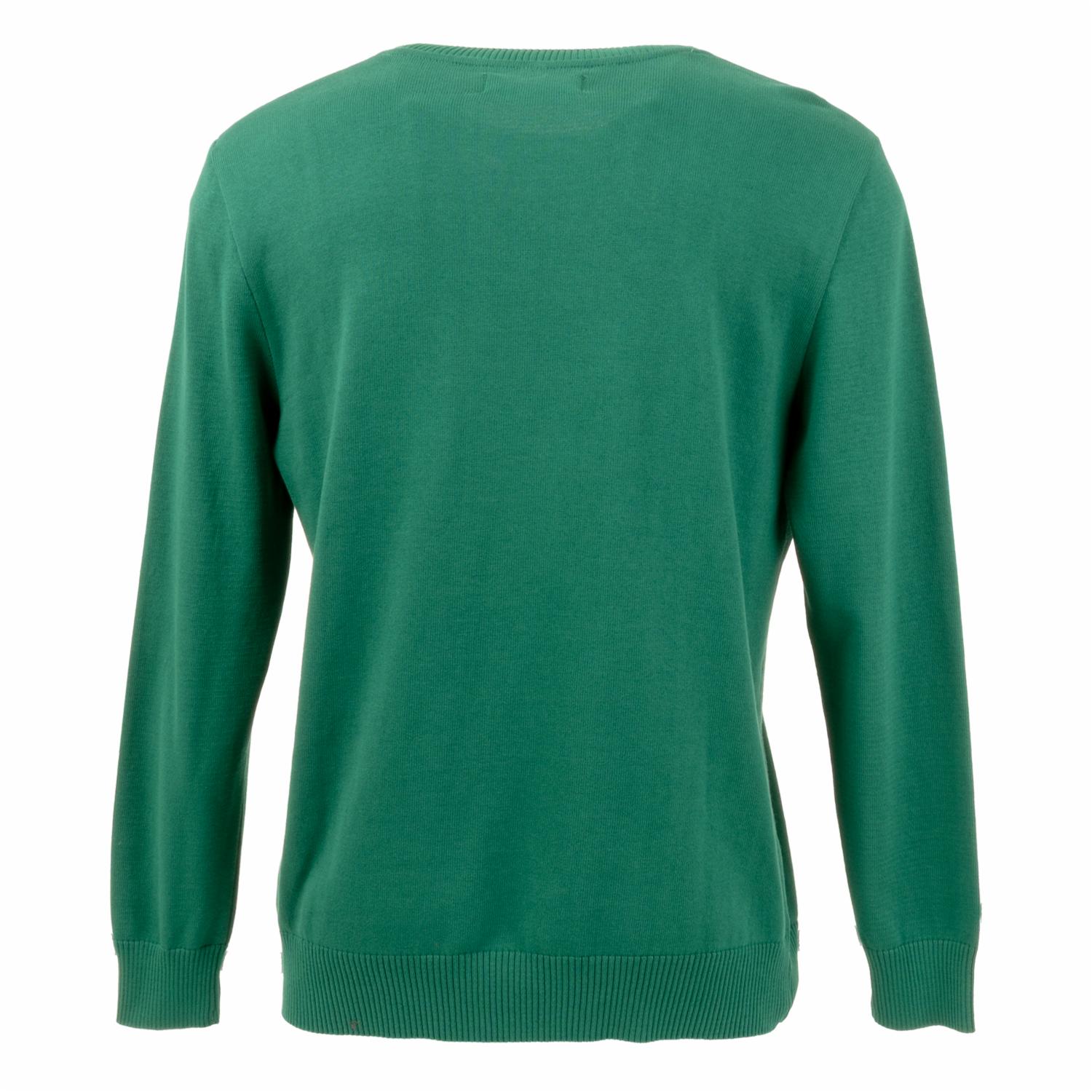 Sweaters Navidad Con Diseño De Reno Mangas Largas Cuello Redondo BLUE - Imagen 4