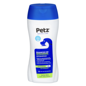 Shampoo Para Mascotas Ketoconazol Antimicótico PETZ 200 Ml