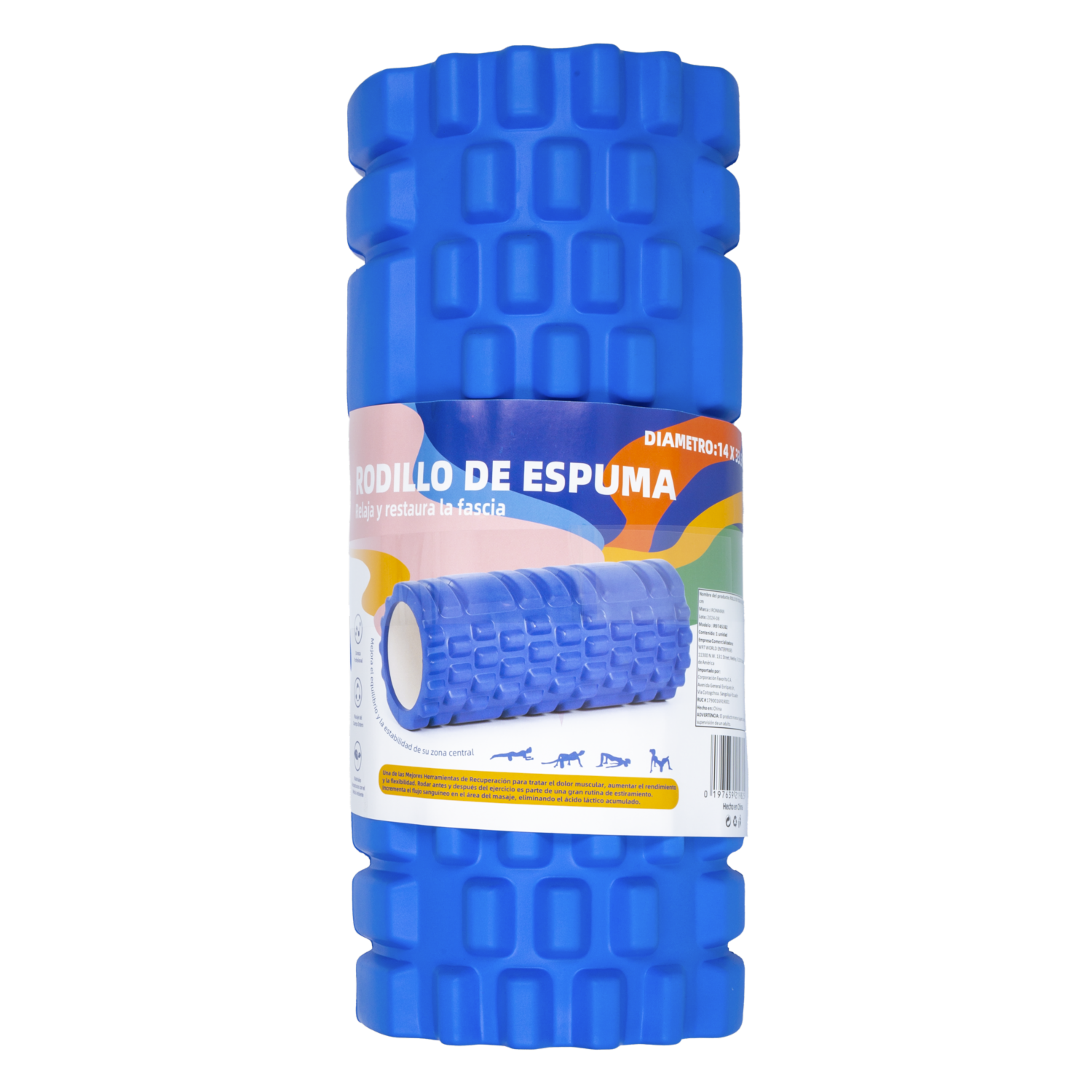 Rollo Para Yoga Azul IRON MAN 14X33 5Cm - Imagen 2