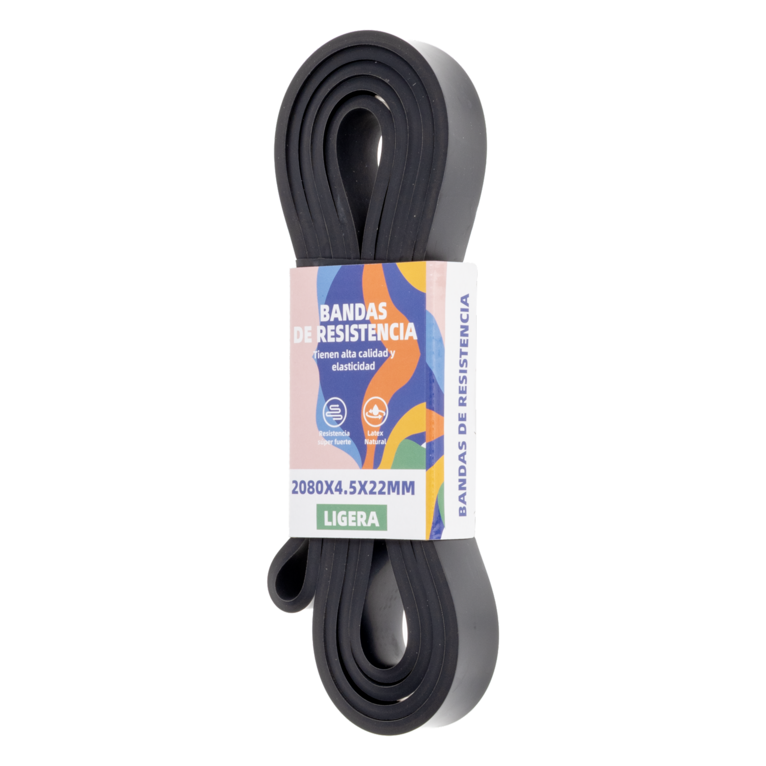 Bandas Elásticas Resistencia Negras IRON MAN 2.08X2.2X0.45 CM - Imagen 2