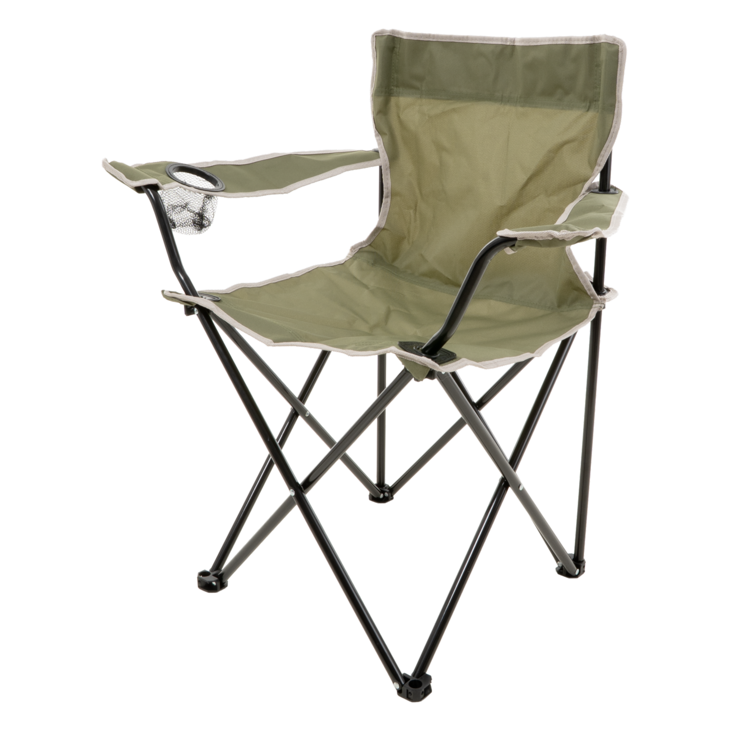 Silla Camping Verde Con Beige FREE HOME 48X47X80 Cm - Imagen 2