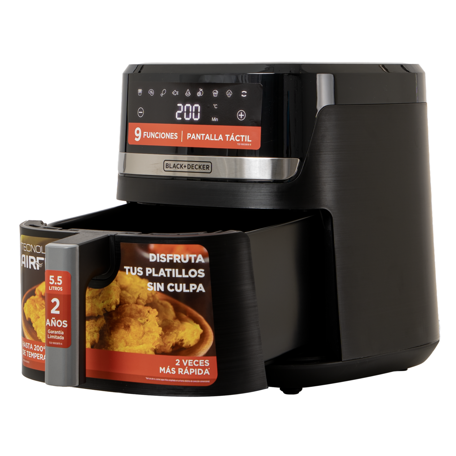 Air Fryer 9 Funciones BLACK & DECKER 5.5 Litros - Imagen 2