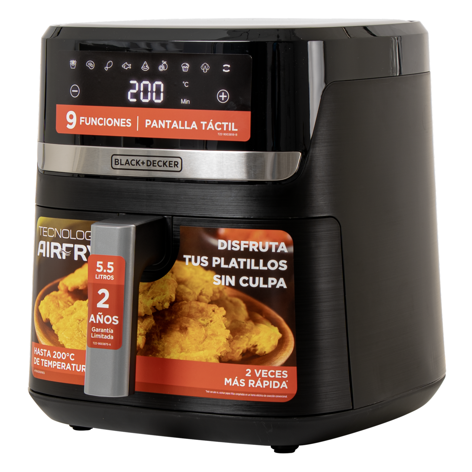 Air Fryer 9 Funciones BLACK & DECKER 5.5 Litros - Imagen 3