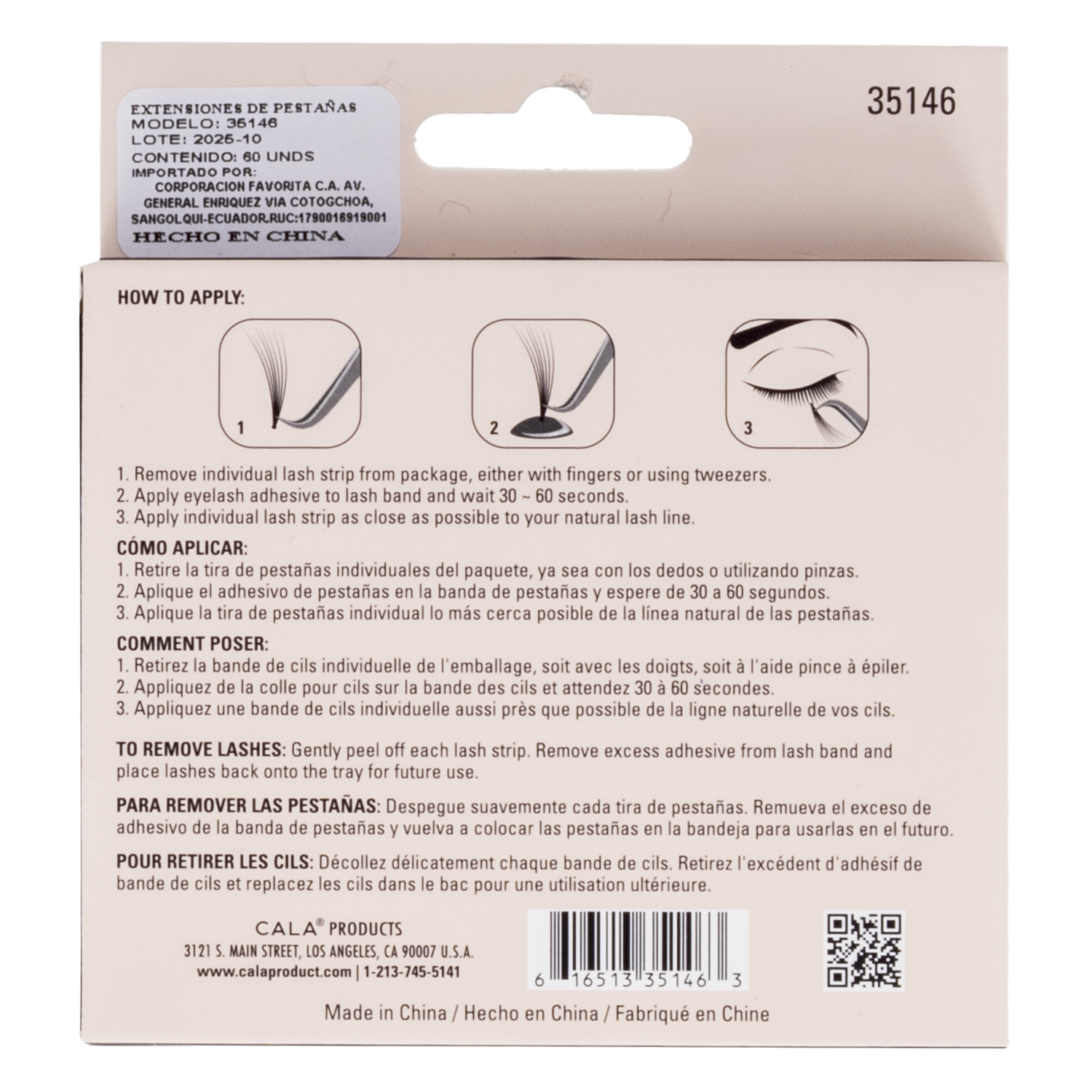 Pestañas Postizas Individuales Pequeñas Y Medianas Luxe Flare CALA X 60 Uds