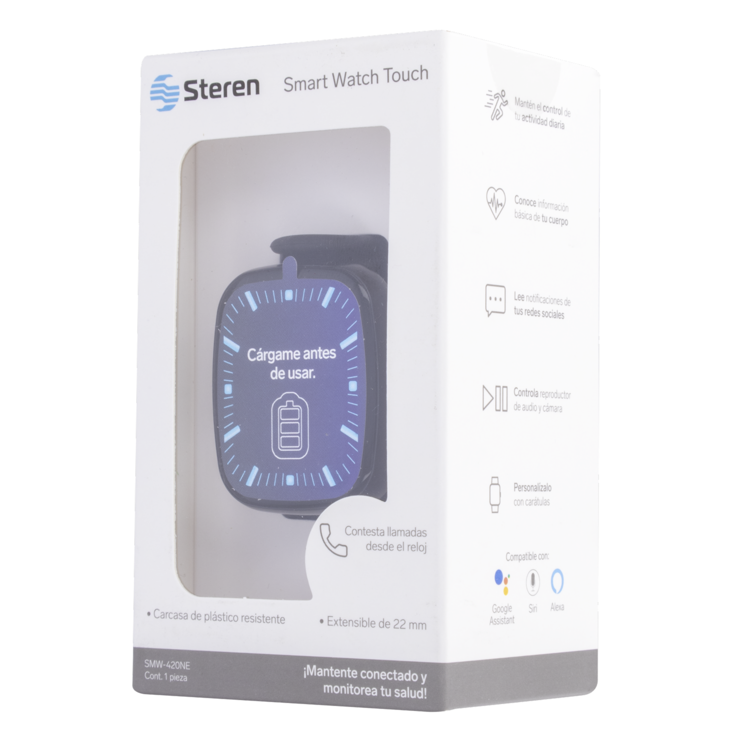 Smart Watch Touch 22Mm SMW-420 Negro STEREN - Imagen 2