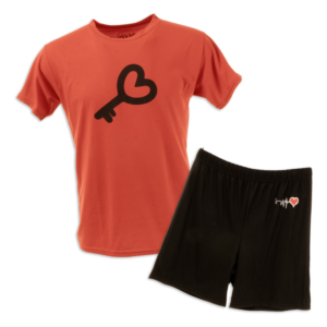 Pijama 2 Piezas Camiseta Mangas Cortas Cuello Redondo Estampada Fantasmita Enamorado Y Short GYM