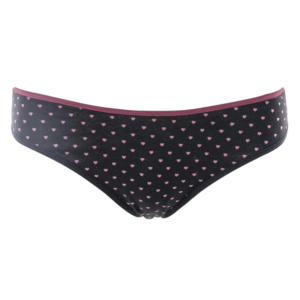 Panty Alto De Cintura Media Estampado Corazón BAMBOLOO