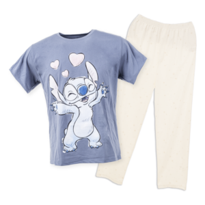 Pijama 2 Piezas Camiseta Mangas Cortas Estampada Stitch Y Pantalón Con Cintura Elástica STITCH