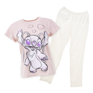 Pijama 2 Piezas Camiseta Mangas Cortas Estampada Stitch Y Pantalón Con Cintura Elástica STITCH