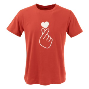 Camiseta Mangas Cortas Cuello Redondo Estampado Mano Y Corazón CACAO COUNTRY