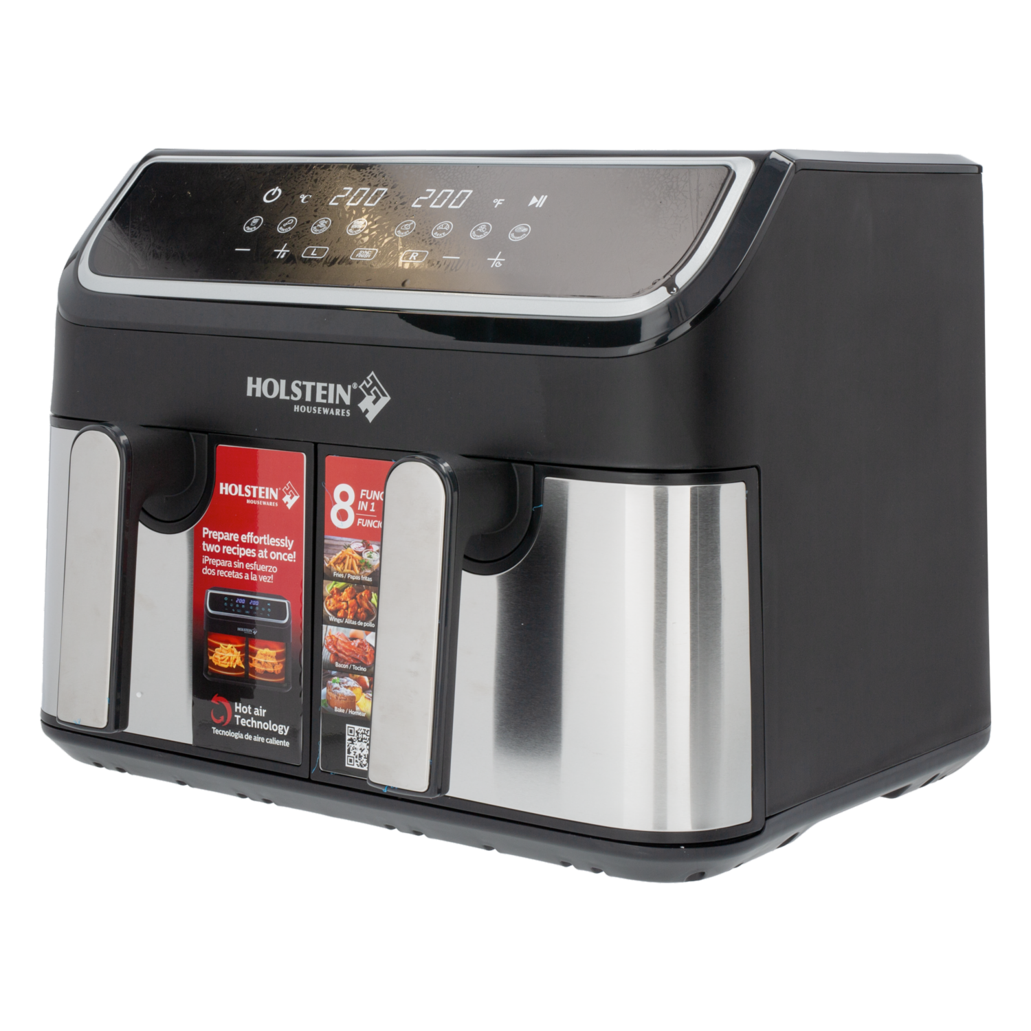 Air Fryer Digital Doble Canasta HOLSTEIN 9 Litros - Imagen 2