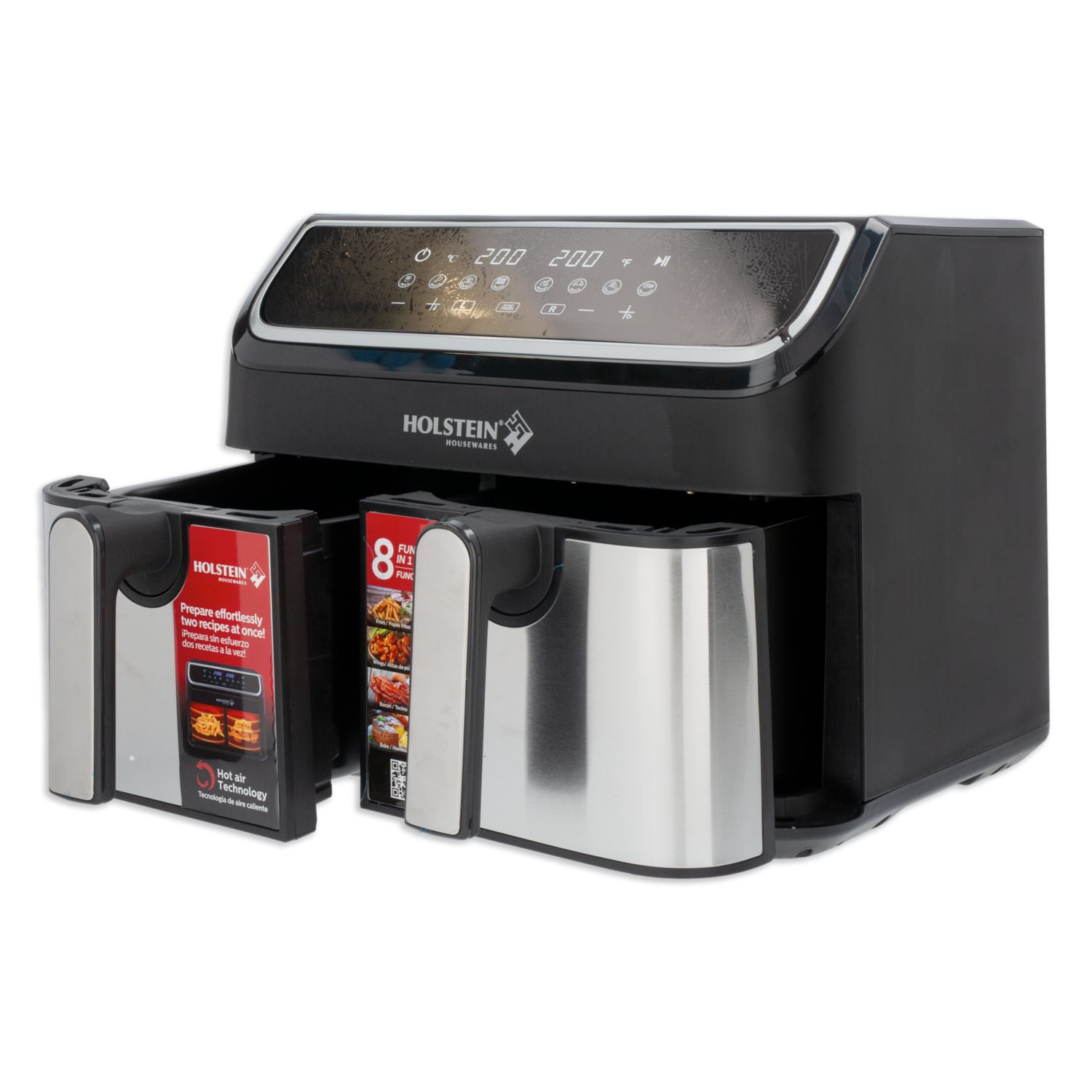 Air Fryer Digital Doble Canasta HOLSTEIN 9 Litros - Imagen 3