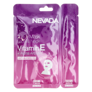 Mascarilla Facial Y Serum 2 En 1 Vitamina E +Alpha Arbutin NEVADA 30 G