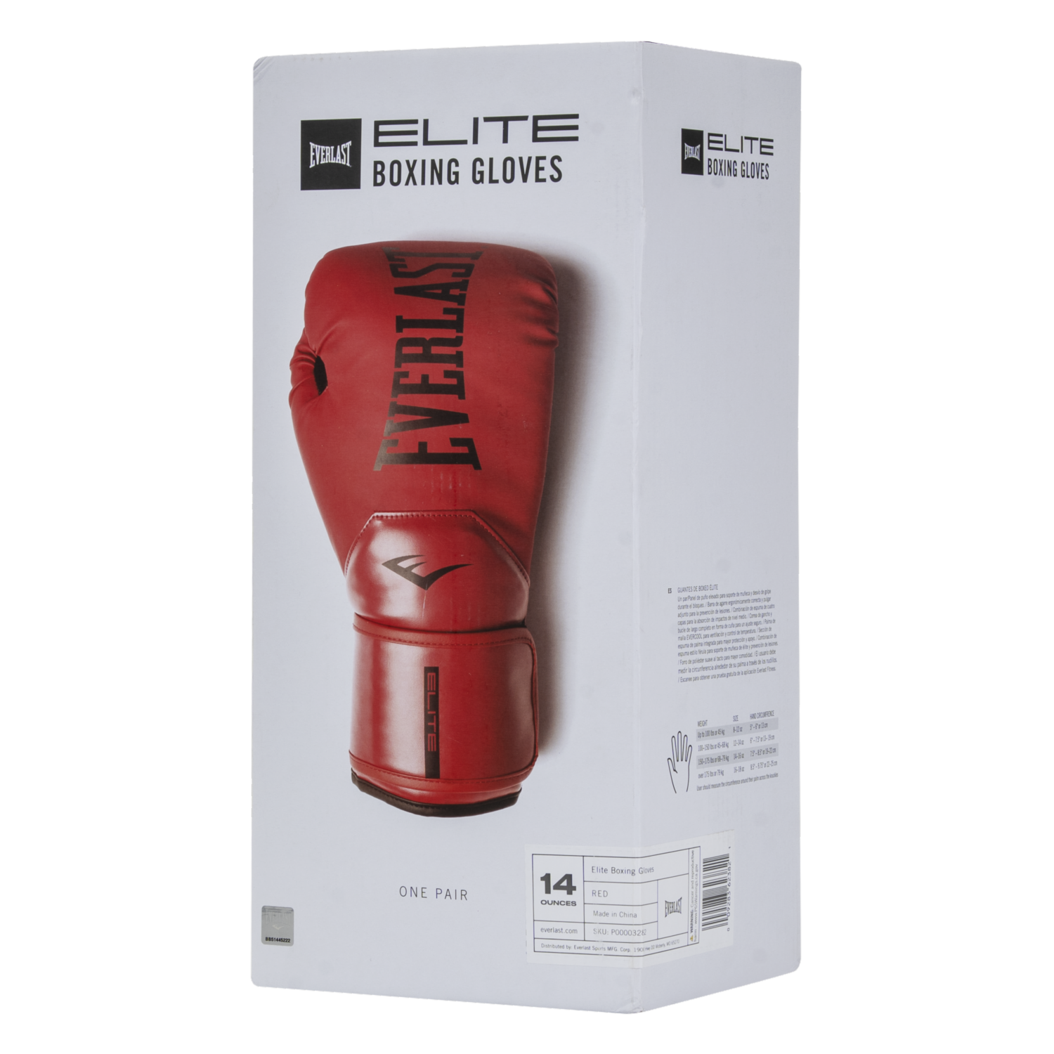 Guantes De Box Elite Rojo EVERLAST 14 Onzas - Imagen 3