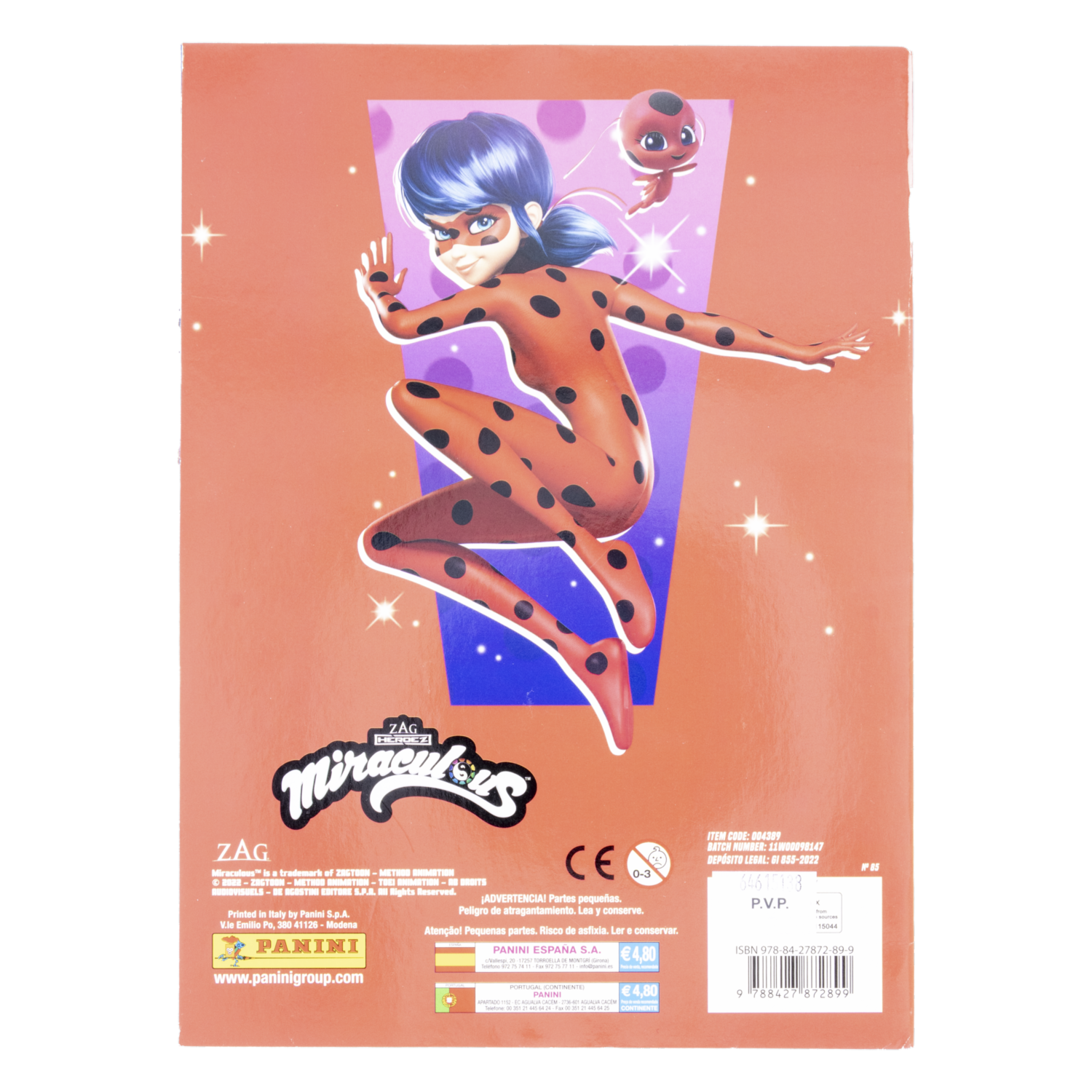 Álbum Zag Heroez Miraculous Stick & Color PANINI 15 Páginas - Imagen 2