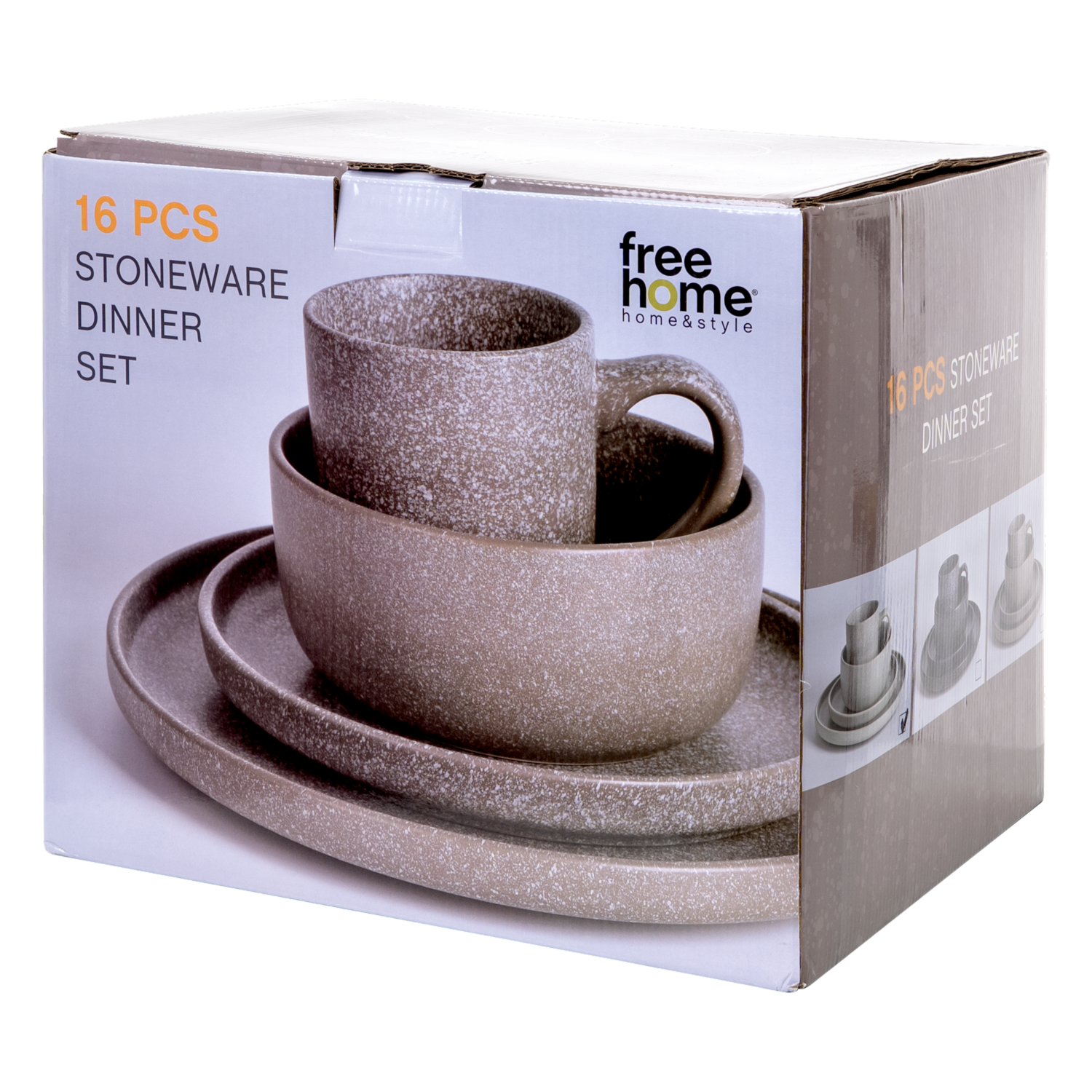 Vajilla Moderno Light Beige FREE HOME 16 Piezas