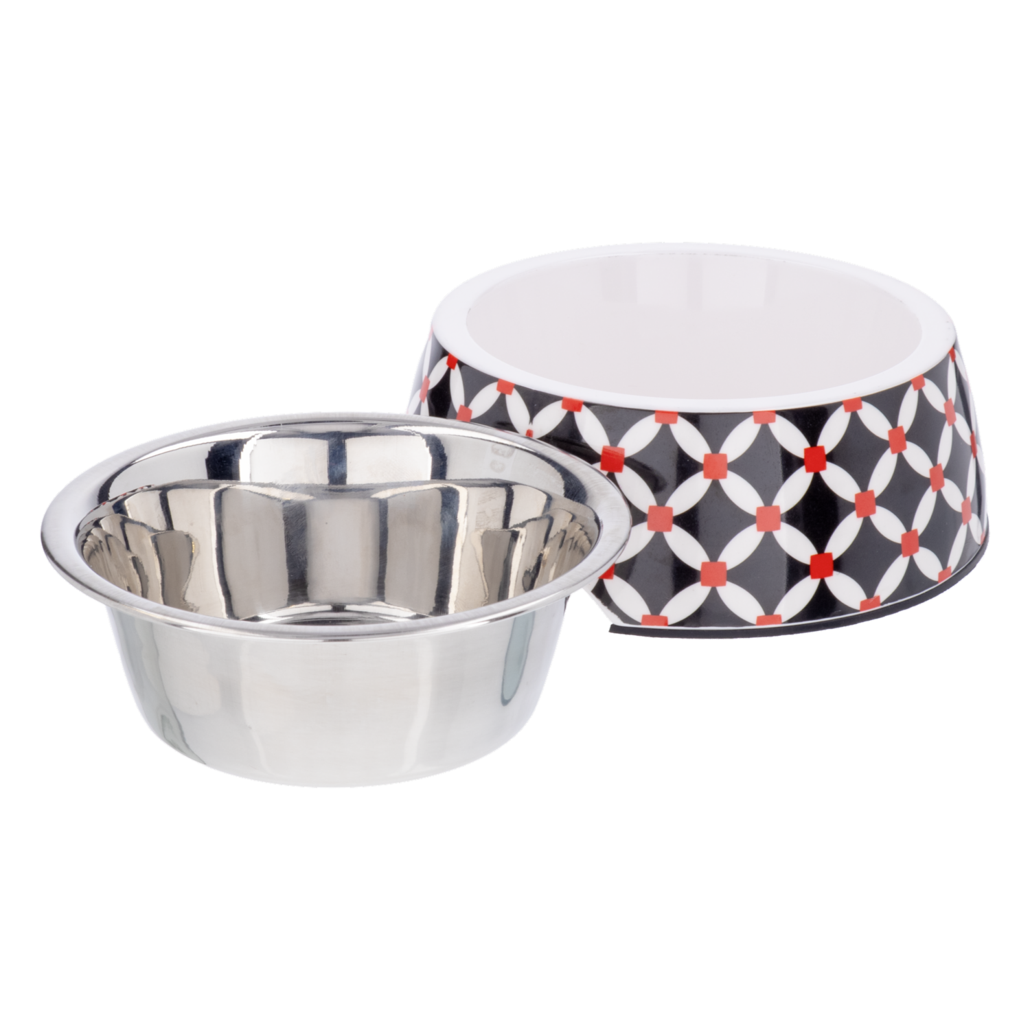 Plato Para Mascota De Melamine Diseño Cuadros KUMAR 1 Pieza